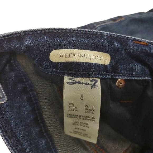 Seven 7 Women's 8 Weekend Short Jorts Jean Shorts 31x6.5 Stretch Denim - Picture 6 of 6